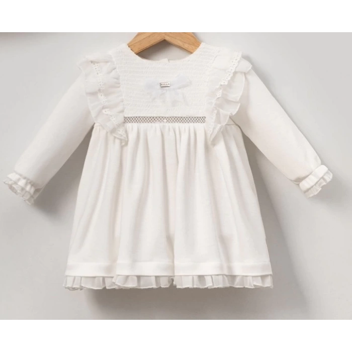 DANTELLİ FIRFIR DETAYLI KIZ BEBE ELBİSE