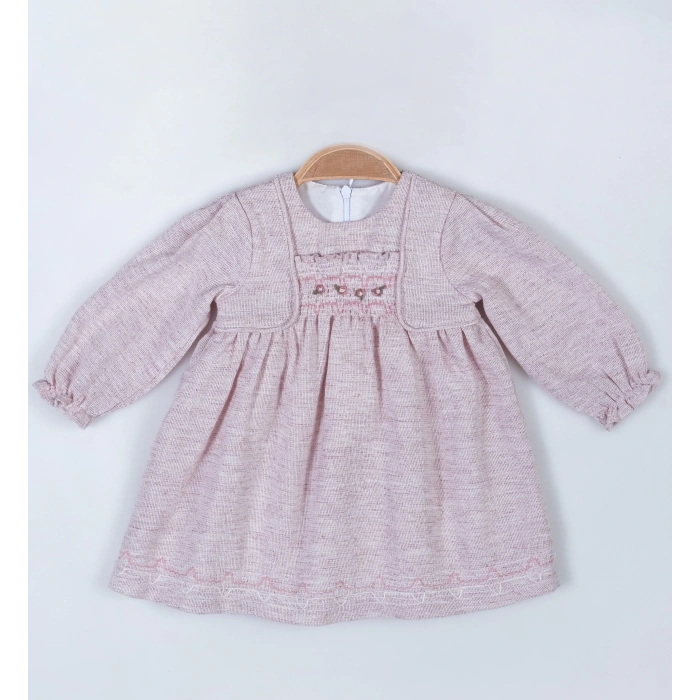 ROBASI SIRA ÇİÇEKLİ BEBE KIZ ELBİSE