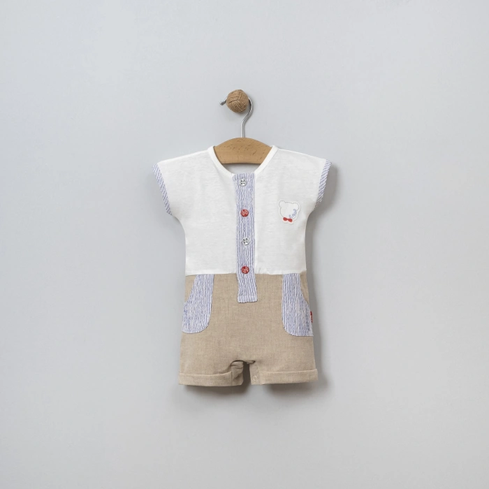 YAZLIK AYICIK KAFASI NAKIŞLI BEBE ERKEK TULUM