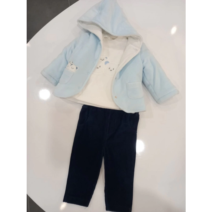 KADİFE MONTLU AYICIKLI 3LÜ TAKIM