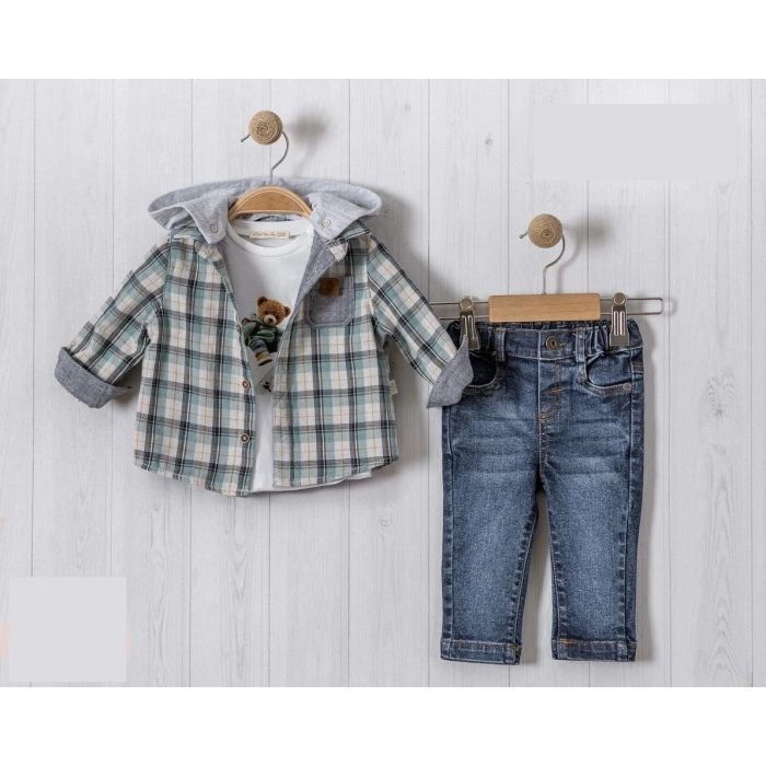 BAYRAMLIK BASKILI TİŞÖRTL GÖMLEKli TAKIM