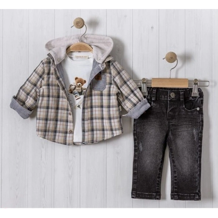 BAYRAMLIK BASKILI TİŞÖRTL GÖMLEKli TAKIM