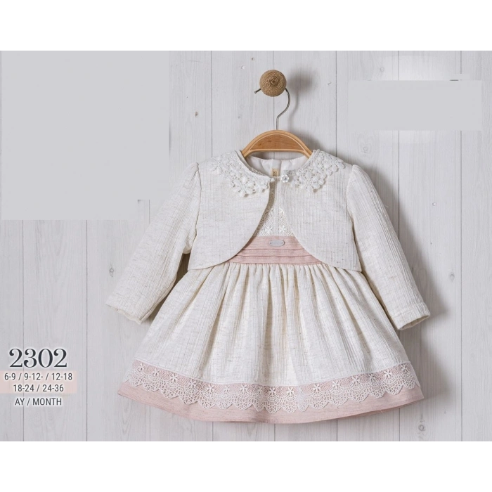 KEMERİ PİLELİ BOLEROLU ELBİSE