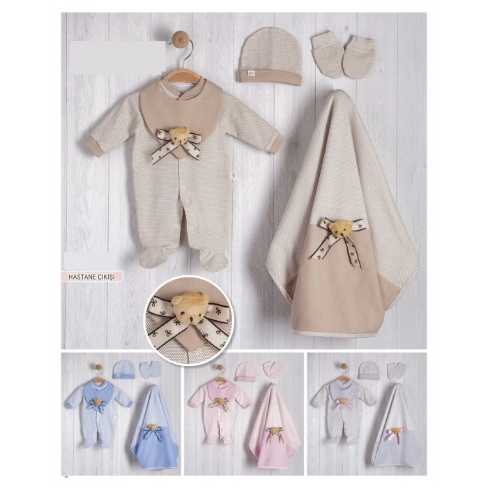 AYICIK AKSESUARLI 5 PARÇA PREMATÜRE HASTANE ÇIKIŞI SET
