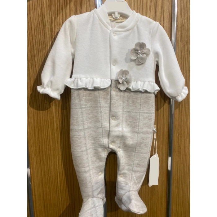 FIRFIR DETAYLI ÇİÇEK AKSESUARLI BEBE KIZ TULUM