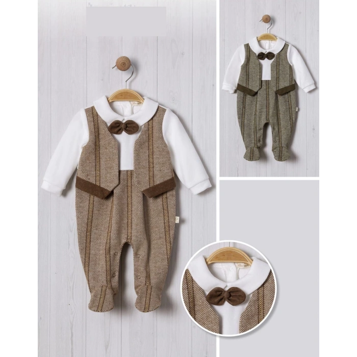 YELEKLİ BALIKSIRTI BEBE ERKEK TULUM