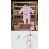 Süzine Tavşan Nakışlı Şapkalı kadife bebe kız Tulum