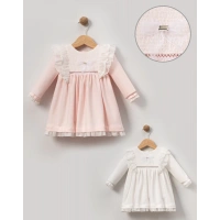 DANTELLİ FIRFIR DETAYLI KIZ BEBE ELBİSE