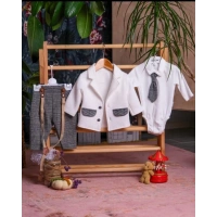 KAPİTONELİ CEKETLİ EKOSE BADİLİ ERKEK 3LÜ TAKIM