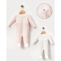 PİLE YAKALI FİSTOLU BEBE KIZ TULUM