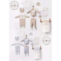 TREN NAKIŞLI BEBE ERKEK HASTANE ÇIKIŞI 10LU SET