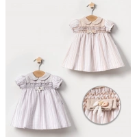 YAZLIK ROBASI ZİKZAKLI ÇİZGİLİ BEBE KIZ ELBİSE