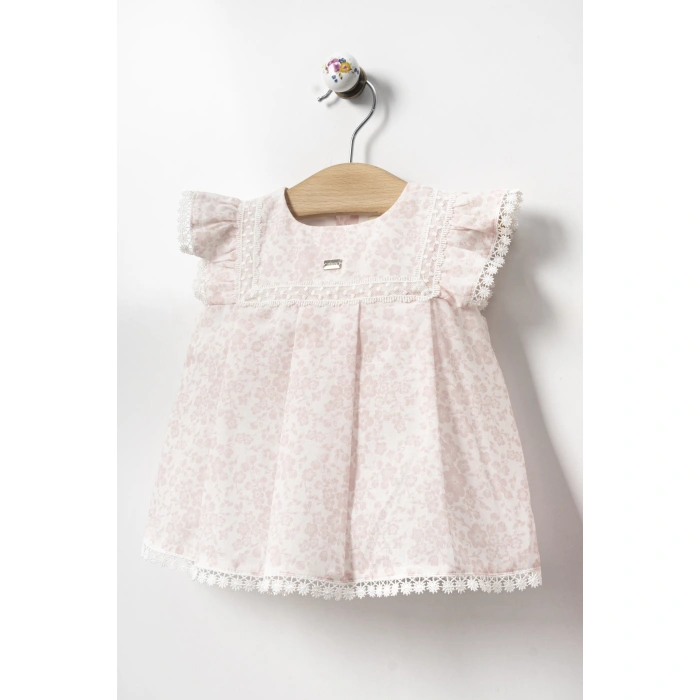 YAZLIK ÇİÇEK BASKILI ŞORTLU BEBE KIZ 2Lİ TAKIM