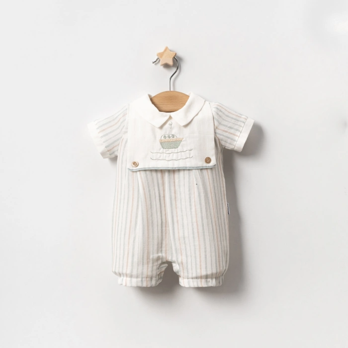 YAZLIK YELKEN NAKIŞLI BEBE ERKEK TULUM