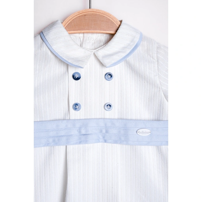 YAZLIK PİLELİ KEMERLİ DÜĞME DETAYLI BEBE ERKEK TULUM