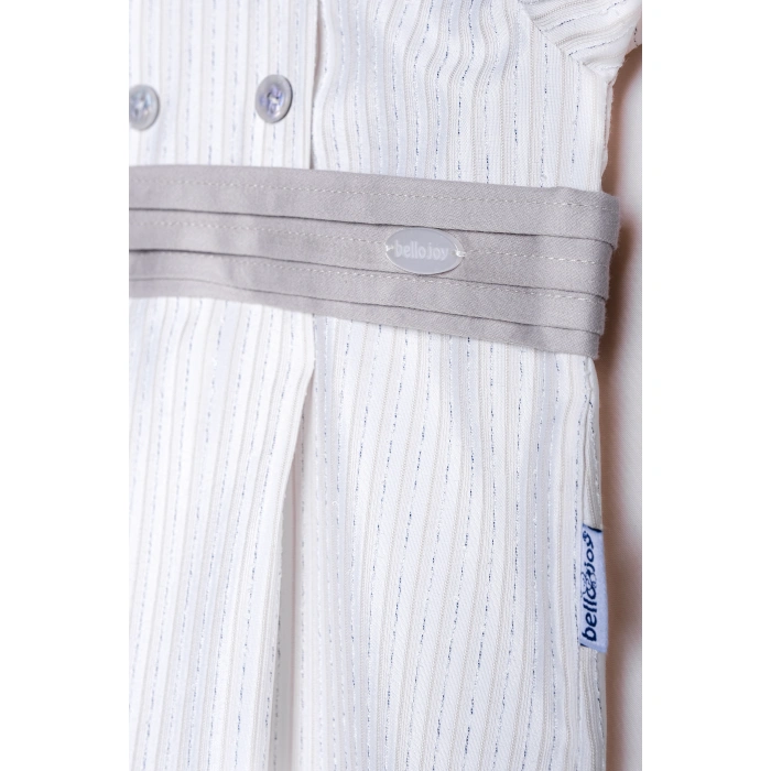 YAZLIK PİLELİ KEMERLİ DÜĞME DETAYLI BEBE ERKEK TULUM