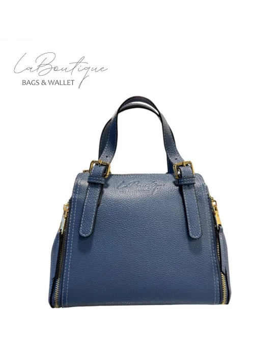 %100 DERİ LB ÇANTA D-2002-INDIGO