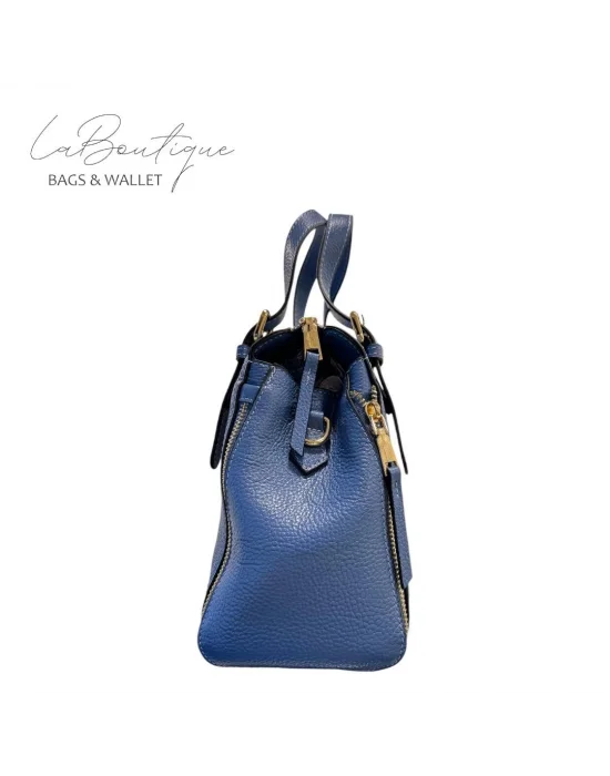 %100 DERİ LB ÇANTA D-2002-INDIGO