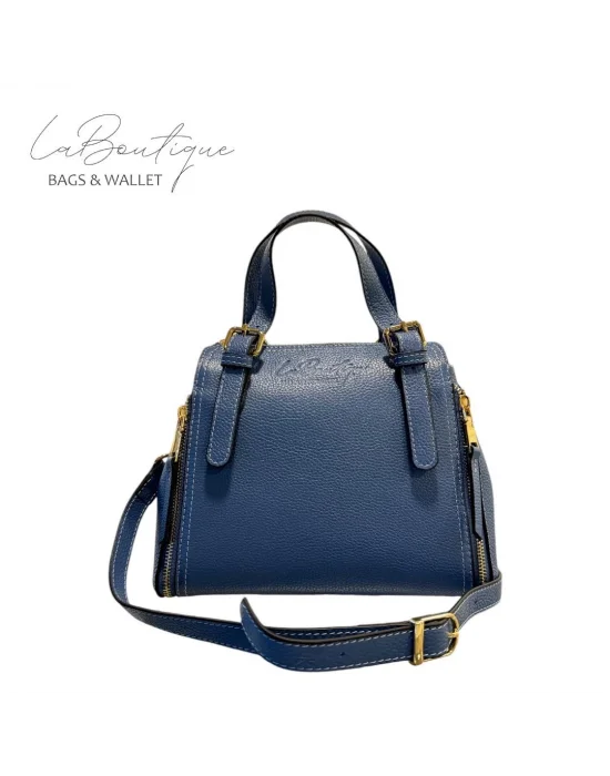 %100 DERİ LB ÇANTA D-2002-INDIGO