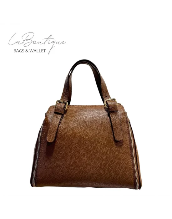 %100 DERİ LB ÇANTA D-2002-KAHVE