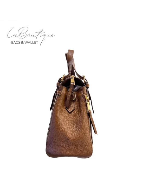 %100 DERİ LB ÇANTA D-2002-KAHVE