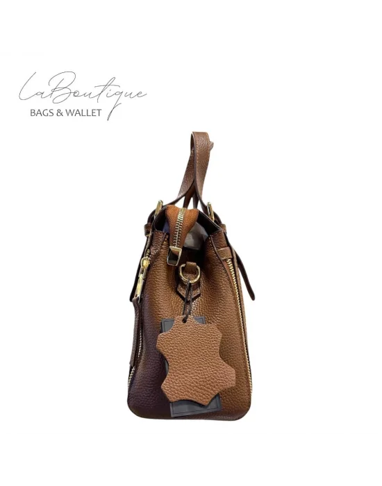 %100 DERİ LB ÇANTA D-2002-KAHVE