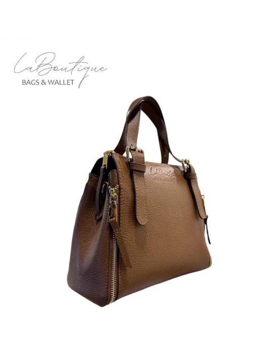 %100 DERİ LB ÇANTA D-2002-KAHVE