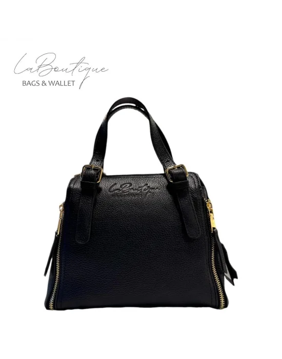 %100 DERİ LB ÇANTA D-2002-SİYAH