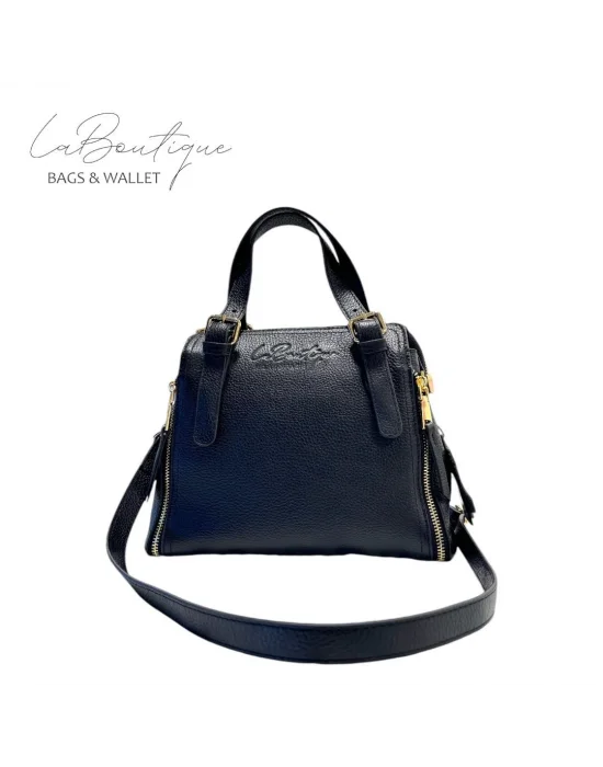 %100 DERİ LB ÇANTA D-2002-SİYAH
