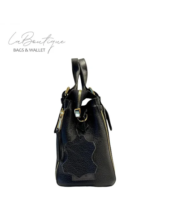 %100 DERİ LB ÇANTA D-2002-SİYAH