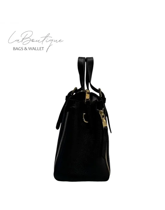 %100 DERİ LB ÇANTA D-2002-SİYAH