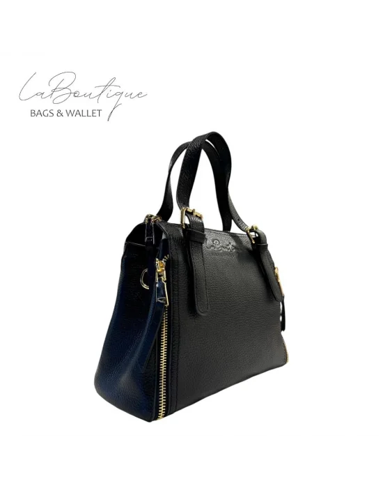 %100 DERİ LB ÇANTA D-2002-SİYAH