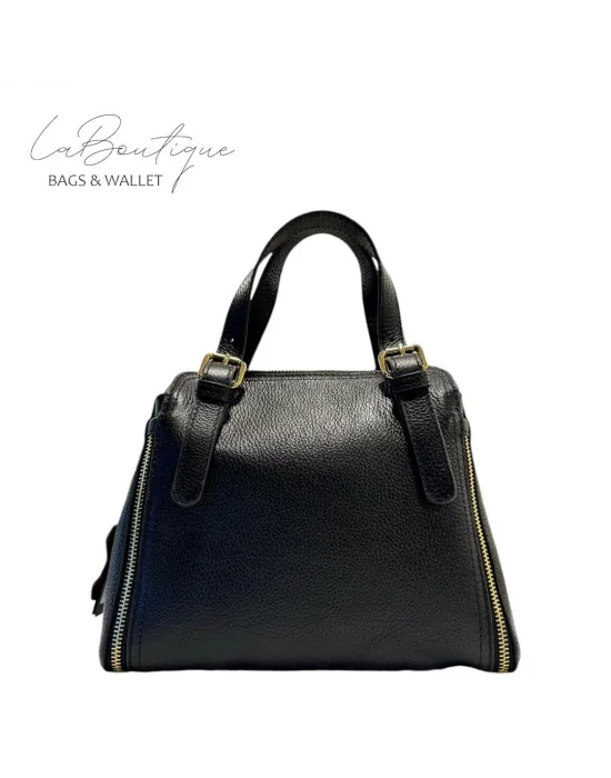 %100 DERİ LB ÇANTA D-2002-SİYAH