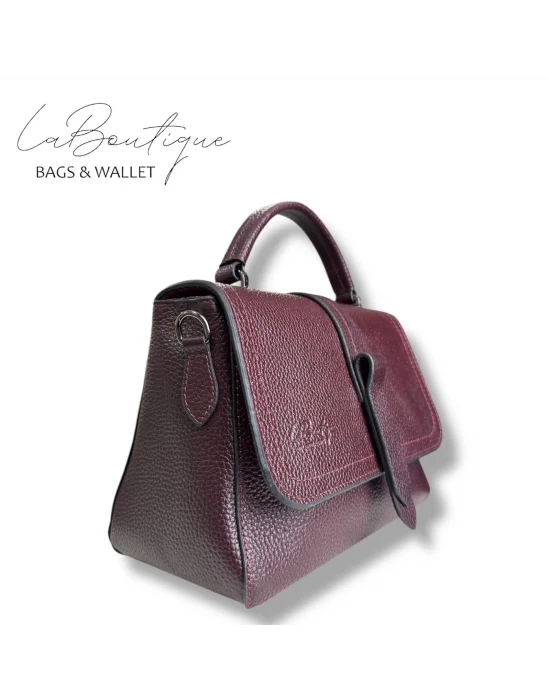 %100 DERİ LB ÇANTA D-2300 BORDO
