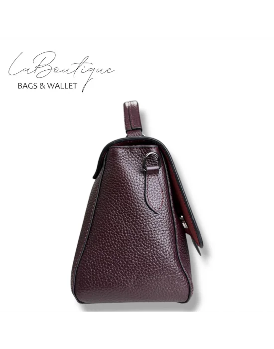 %100 DERİ LB ÇANTA D-2300 BORDO