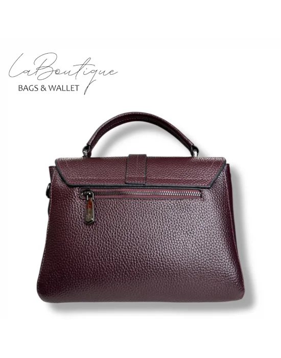 %100 DERİ LB ÇANTA D-2300 BORDO