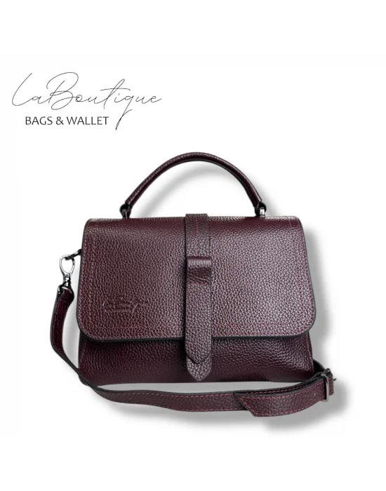 %100 DERİ LB ÇANTA D-2300 BORDO