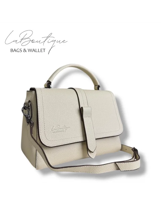 %100 DERİ LB ÇANTA D-2300 KREM