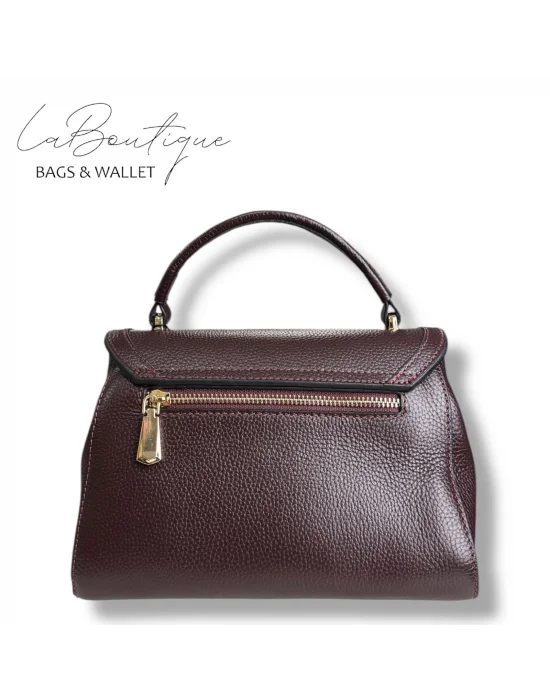 %100 DERİ LB ÇANTA D-2400 BORDO