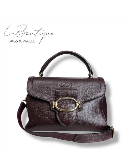 %100 DERİ LB ÇANTA D-2400 BORDO