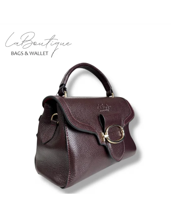 %100 DERİ LB ÇANTA D-2400 BORDO