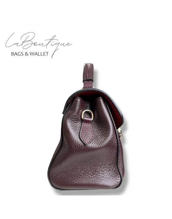 %100 DERİ LB ÇANTA D-2400 BORDO