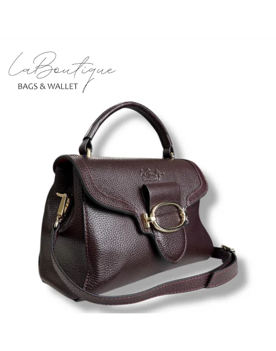 %100 DERİ LB ÇANTA D-2400 BORDO