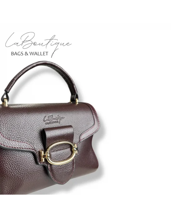 %100 DERİ LB ÇANTA D-2400 BORDO