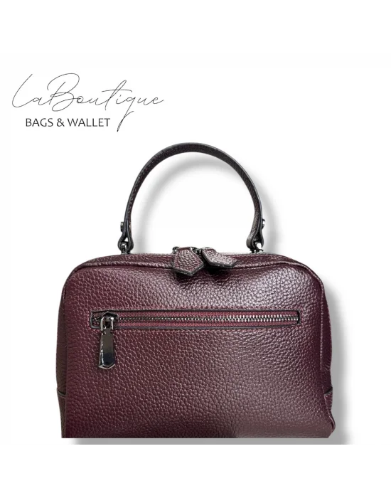 %100 DERİ LB ÇANTA D-2500 BORDO