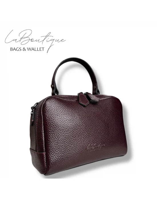 %100 DERİ LB ÇANTA D-2500 BORDO