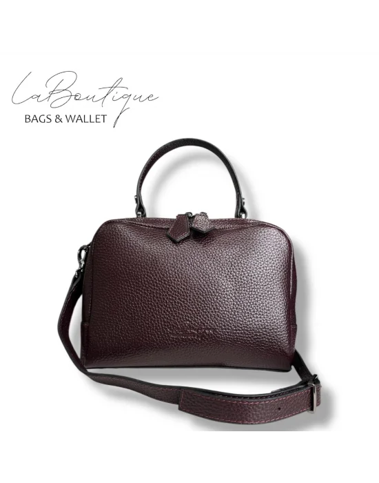 %100 DERİ LB ÇANTA D-2500 BORDO