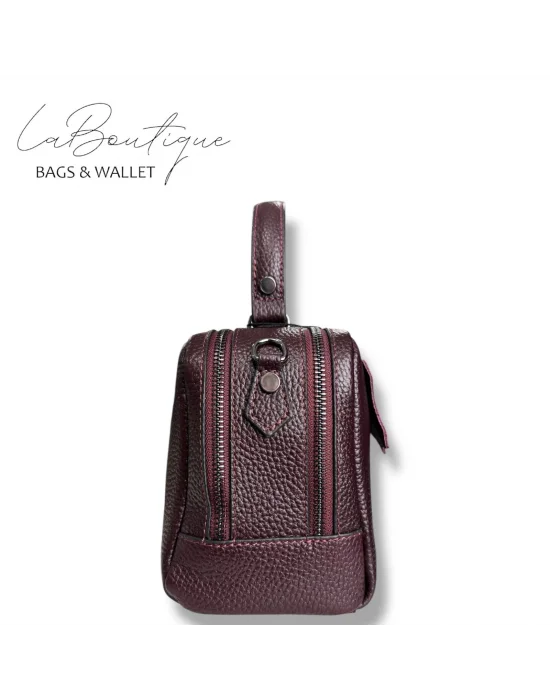 %100 DERİ LB ÇANTA D-2500 BORDO