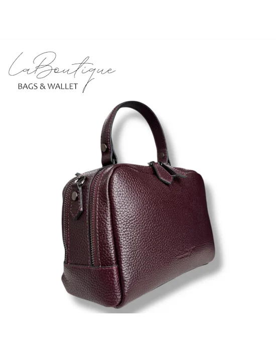 %100 DERİ LB ÇANTA D-2500 BORDO