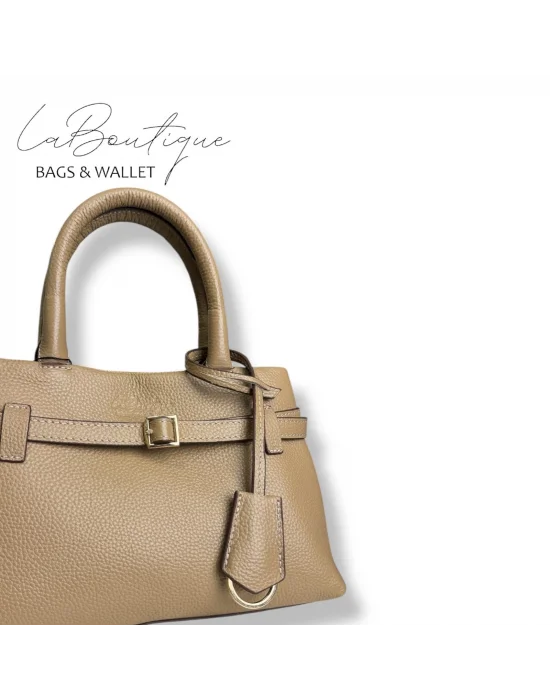 %100 DERİ LB ÇANTA D-2750 BİSKÜVİ